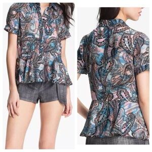 Rebecca Minkoff silk peplum blouse